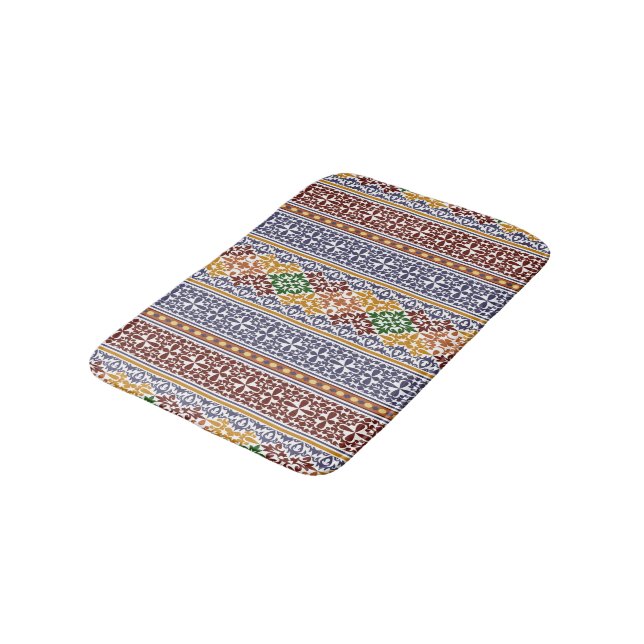 elegant ethnic pattern  bath mat (Angled)