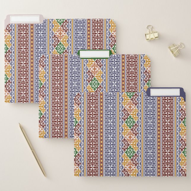 elegant ethnic pattern   file folder (Set)