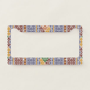 elegant ethnic pattern license plate frame