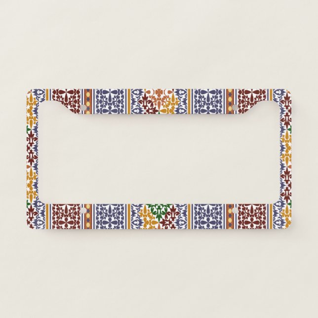 elegant ethnic pattern   license plate frame (Front)