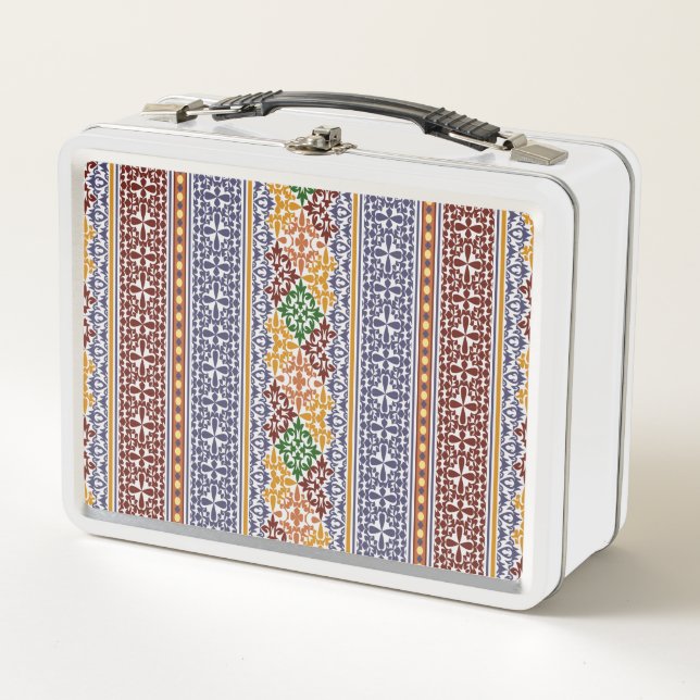 elegant ethnic pattern  metal lunch box (Front)