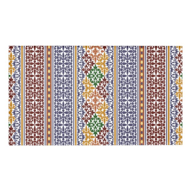 elegant ethnic pattern   name tag (Front)