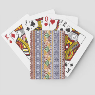elegant ethnic pattern poker cards
