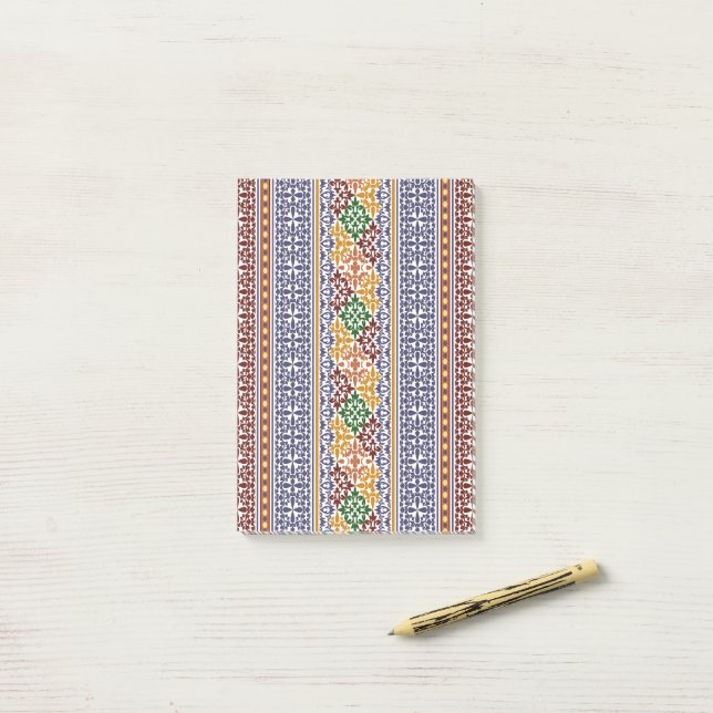 elegant ethnic pattern post-it notes (On Desk)