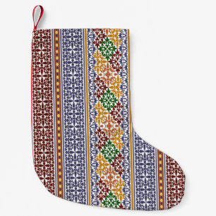 elegant ethnic pattern small christmas stocking