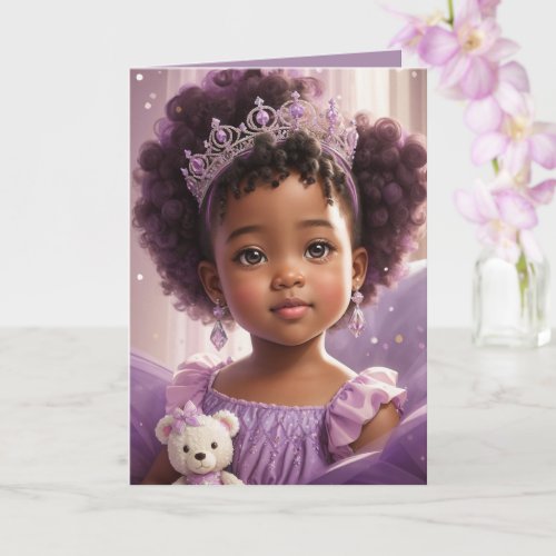 Elegant Ethnic Purple Princess Card