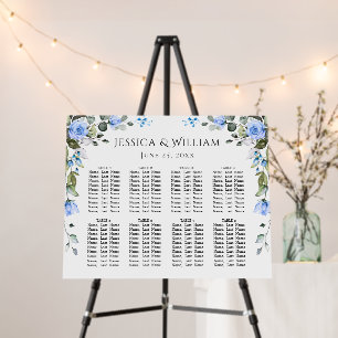 Elegant Eucalyptus 8 Tables SEATING CHART Foam Board