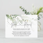 Elegant Eucalyptus Baby Shower Book Request Cards (Standing Front)