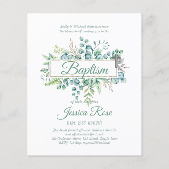 Elegant Eucalyptus Baptism Christening Greenery