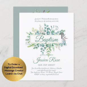Elegant Eucalyptus Baptism Christening Greenery