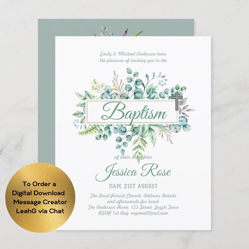 Elegant Eucalyptus Baptism Christening Greenery