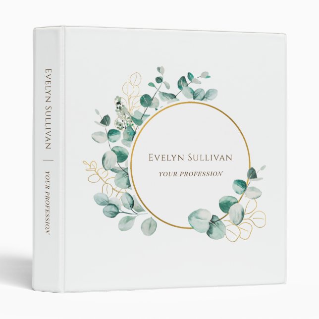 Elegant eucalyptus binder (Front/Spine)