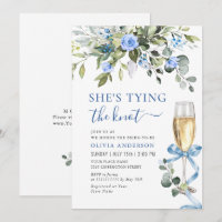 Elegant Eucalyptus Blue Flowers Bridal Shower