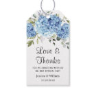 Elegant Eucalyptus Blue Hydrangea Favor Thank You