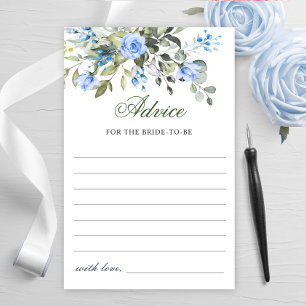 Elegant Eucalyptus Blue Roses Advice & Wishes Card