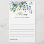 Elegant Eucalyptus Blue Roses Advice & Wishes Card<br><div class="desc">Watercolor Eucalyptus Greenery Advice Card.
For further customization,  please click the "customize further" link. If you need help,  contact me please.</div>