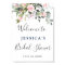 Elegant Eucalyptus Blush Roses Bridal Shower