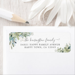 Elegant Eucalyptus Botanical Floral Label