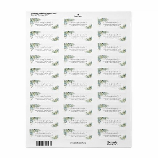 Elegant Eucalyptus Botanical Floral Label | Zazzle