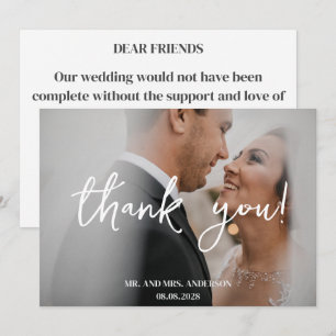 Elegant eucalyptus botanical photo wedding thank you card