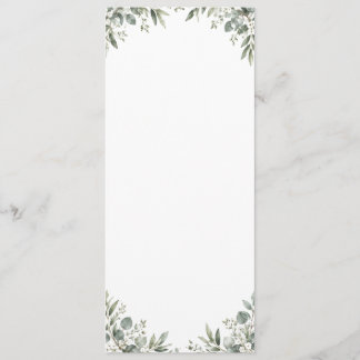 Elegant Eucalyptus Botanical Wedding Program