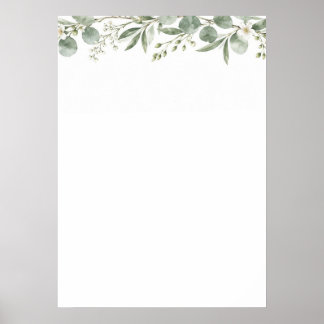 Elegant Eucalyptus Botanical Wedding Seating Chart