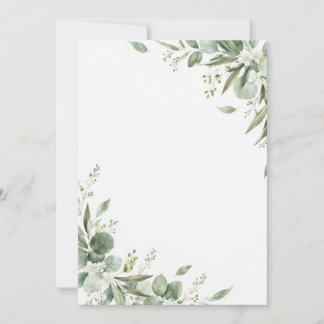 Elegant Eucalyptus Botanical Wedding Thank You Car Card