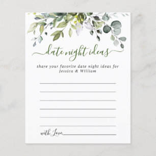 Elegant Eucalyptus Bridal Shower Date Night Idea