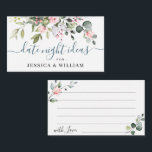 Elegant Eucalyptus Bridal Shower Date Night Idea A Advice Card<br><div class="desc">Elegant Eucalyptus Bridal Shower Date Night Idea Advice Card.</div>
