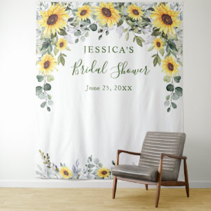 Elegant Eucalyptus Bridal Shower Photo Backdrop