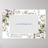 Elegant Eucalyptus Bridal Shower Photo Prop Frame
