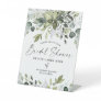 Elegant Eucalyptus Bridal Shower Recipe Cards Sign