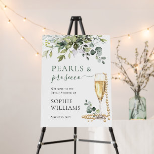Elegant Eucalyptus Bridal Shower Welcome Foam Board
