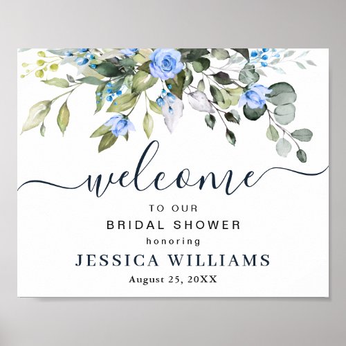 Elegant Eucalyptus BRIDAL SHOWER Welcome Poster