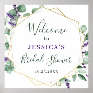 Elegant Eucalyptus BRIDAL SHOWER Welcome Sign