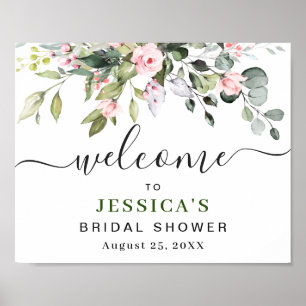 Elegant Eucalyptus BRIDAL SHOWER Welcome Sign