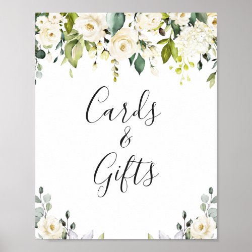 Elegant Eucalyptus Cards and Gifts Wedding Sign