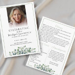 Elegant Eucalyptus Celebrating Life Of - Funeral Program
