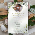 Elegant Eucalyptus Custom Photo Wedding Program<br><div class="desc">Grab yourself a unique wedding program that you can fully customize to make it special and unique to your wedding. the design comes with a frame where you can put your picture/photo with your man or with your woman, the frame that comes with beads will complement the photo of the...</div>