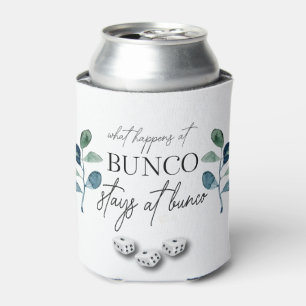 Elegant Eucalyptus Dice Bunco  Can Cooler