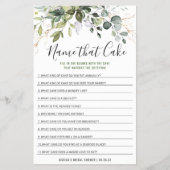 Elegant Eucalyptus Double-Sided Bridal Shower Game | Zazzle