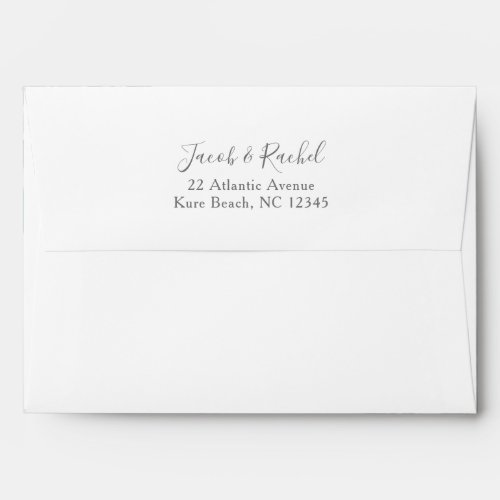 Elegant Eucalyptus Dusty Blue Wedding Invitation Envelope