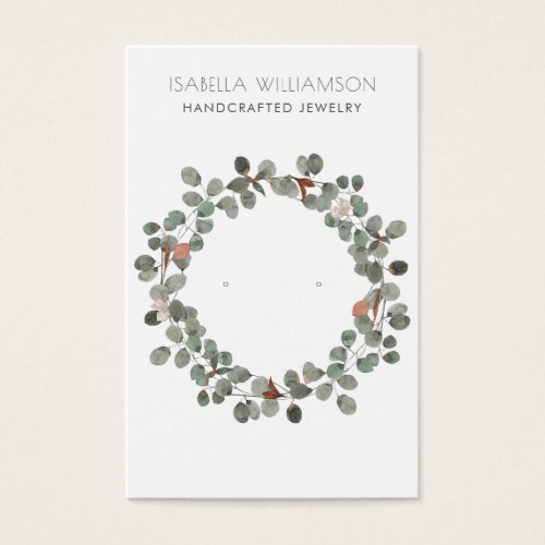 Elegant Eucalyptus Earring Jewelry Display Cards