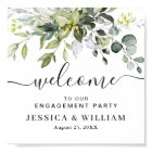 Elegant Eucalyptus ENGAGEMENT PARTY Welcome Sign
