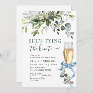 Elegant Eucalyptus Floral Bridal Shower Invitation