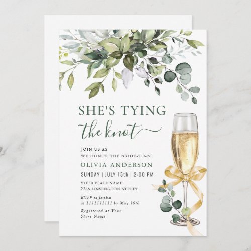 Elegant Eucalyptus Floral Bridal Shower Invitation