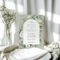 Elegant Eucalyptus Floral Sage Green Wedding