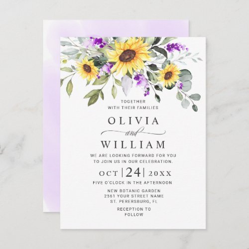 Elegant Eucalyptus Floral Wedding Invitation Card