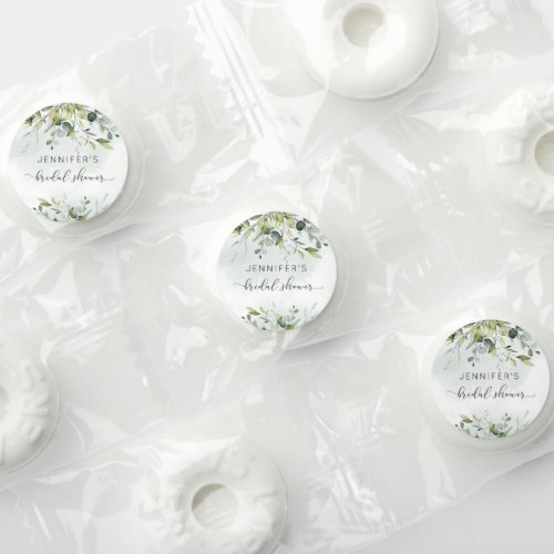 Elegant eucalyptus foliage bridal shower life saver mints