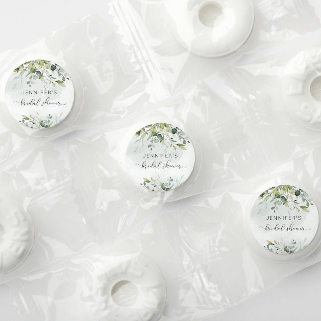 Elegant eucalyptus foliage bridal shower life saver® mints (Assorted)